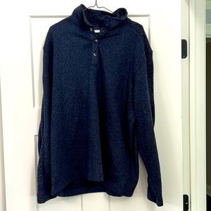 Van Heusen 1/4 Button Up Mock Sweater